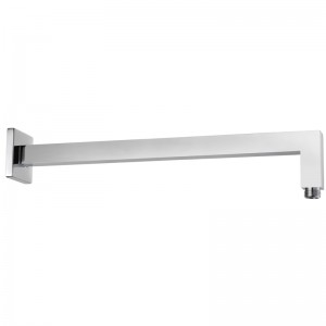 Square Chrome Horizontal Shower Arm 400mm